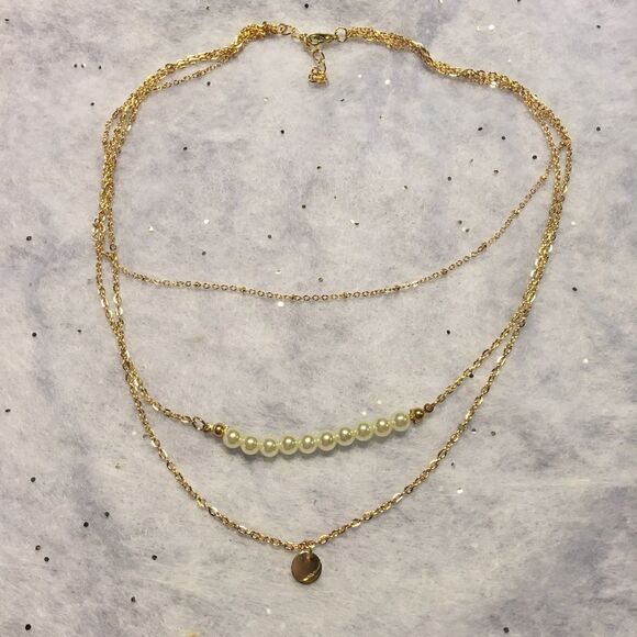 (O1) Triple Layer Necklace - Picture 2 of 3
